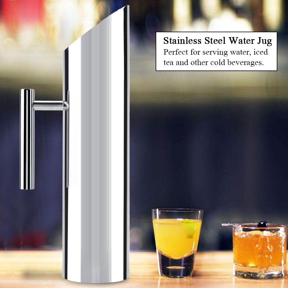 Stainless Steel Water Jug with Ice Guard Cold Drinking Pitcher Home Hotel Serving Tool (2L) โ image 6