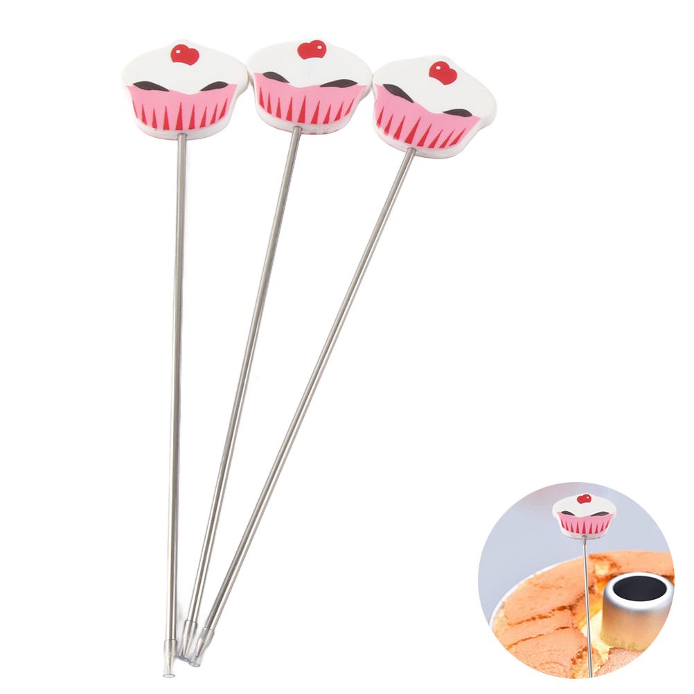3Pcs Stainless Steel Cake Tester Probe Cake Tester Biscuits Baking Test Needle DIY Baking Tool for Cake Bread Muffin Testing — image 2