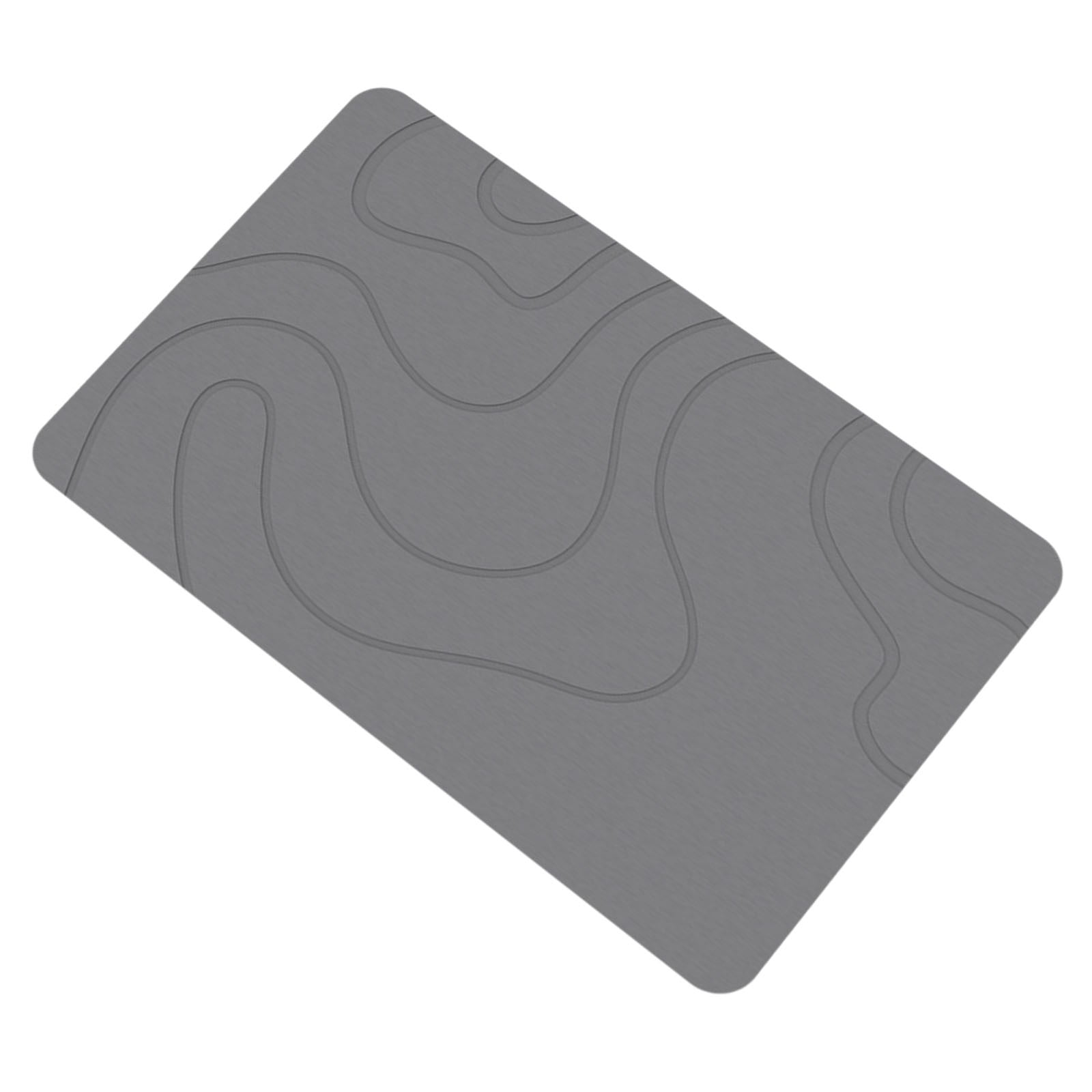 Stone Bath Mat, 16 × 24" Quick Drying Diatomaceous Earth Bath Mat Super Absorbent Non Slip Stone Bath Mats Washable Rug for Bathroom Floor Kitchen Shower, Dark — image 4