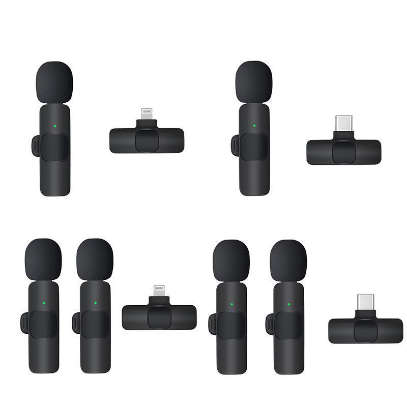 Wireless Lavalier Microphone Mini Mic For Android iPhone iPad Vlog Live Stream - Type-C (Two Microphones) — image 2