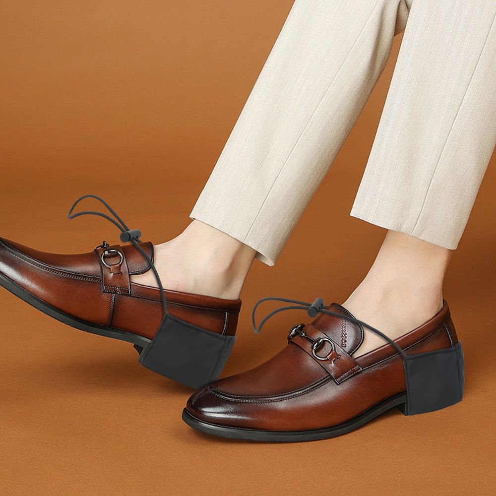 2pcs Driving Shoe Heel Cover Protectors,Easy to Wear Wearproof Elastic Buckle Oxford Cloth Driver Shoes Heel Protective Mat โ image 2