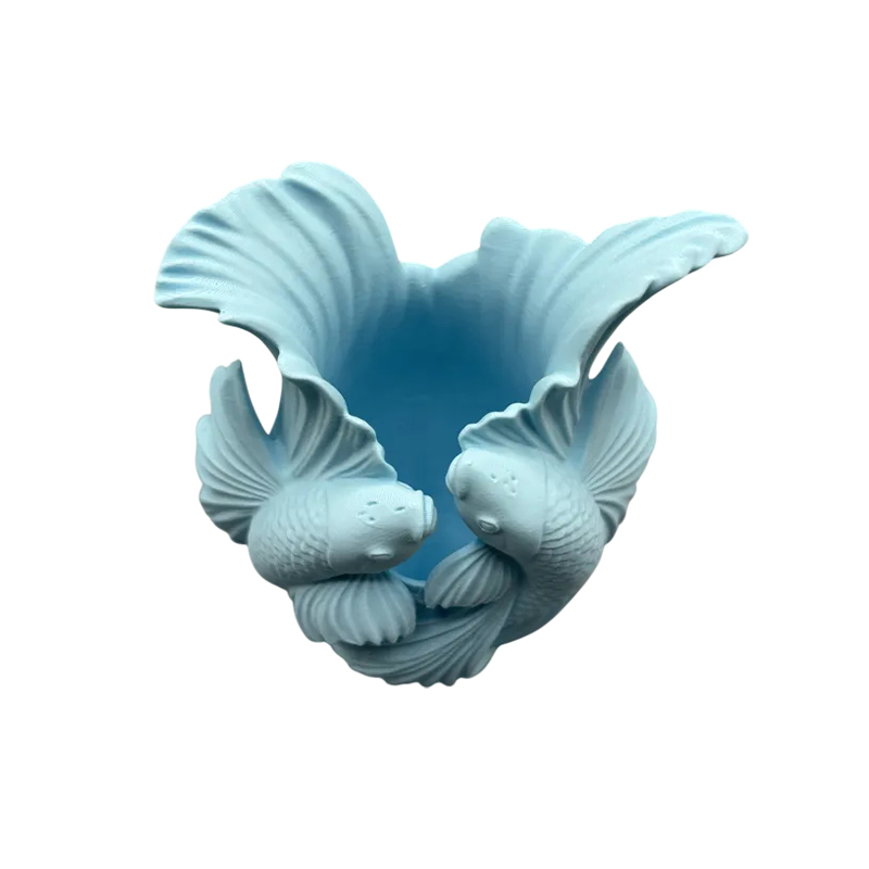 Biomorphic Flowing Sculptural Vase - Organic Wavy Modern Home Decor — image 3