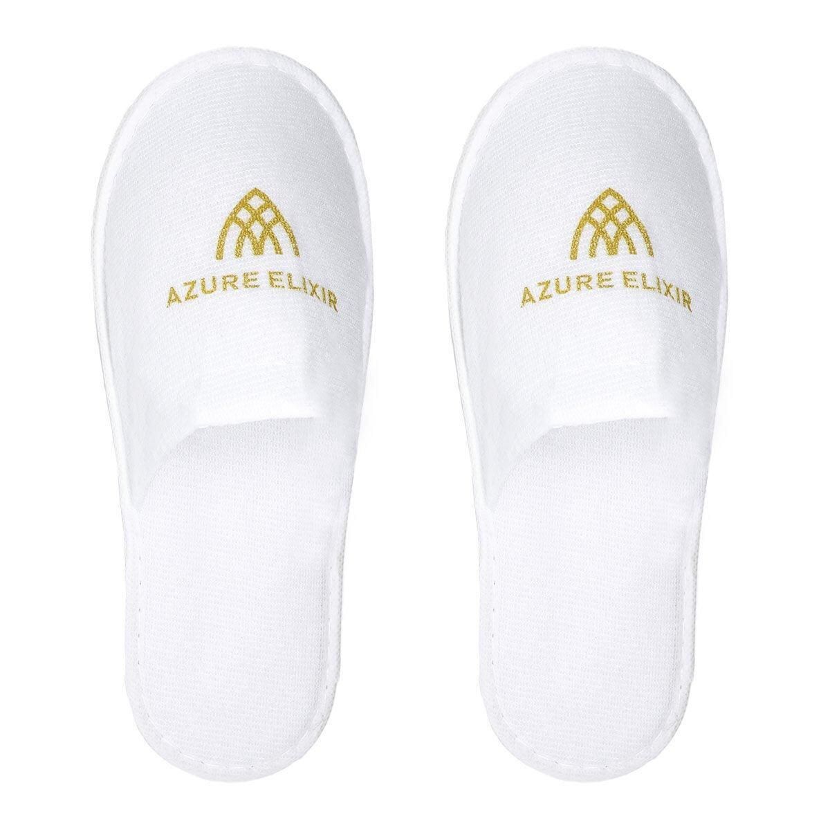 30 Pairs Hotel Guesthouse Hospitality Slippers for Household Comfort and Use - White