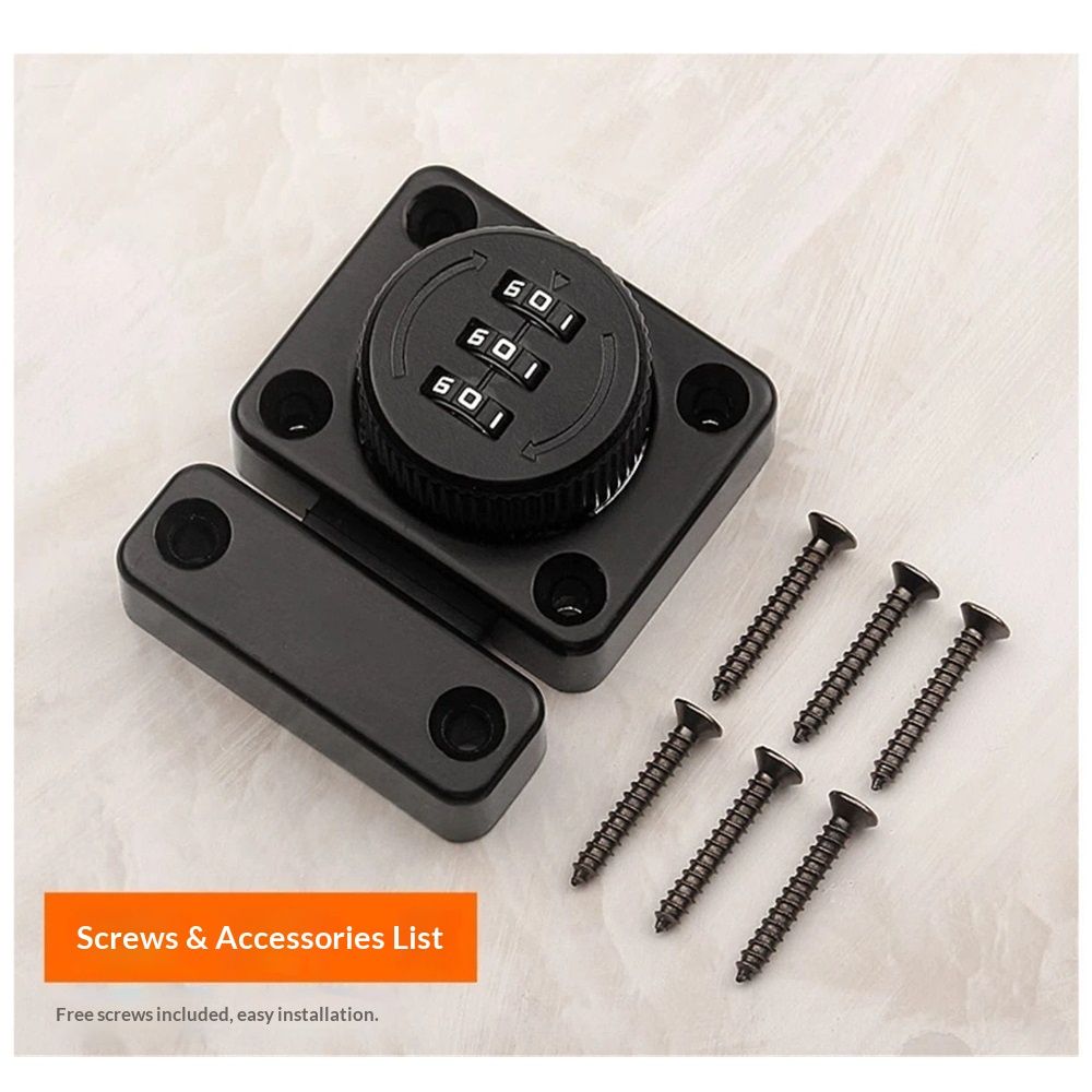 Combination Lock Bolt keyless Cabinet Door 3 Code Confidential File Cabinet Lock Applicable to Protecting Your valuables, Confidential documents or Personal — image 2