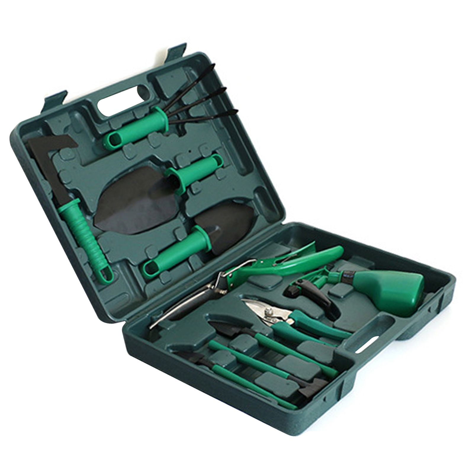 Potted Plant Pruning Shovel Kit Garden Planting Weeding Set Bonsai Trimming Garden Tools Green 10 PCS — image 4