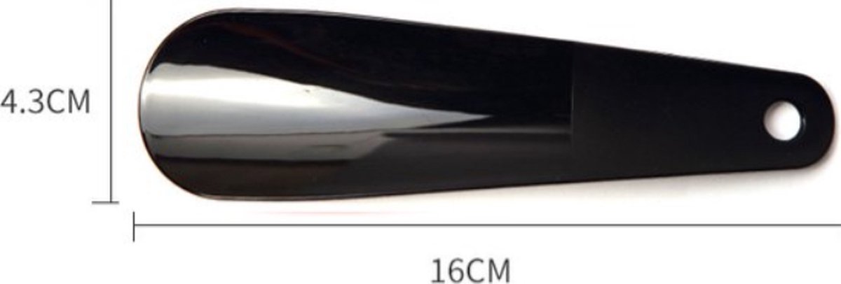 Plastic Shoehorn 16 CM | Shoe Entry Aid | Shoe Accessories | BLACK — image 3