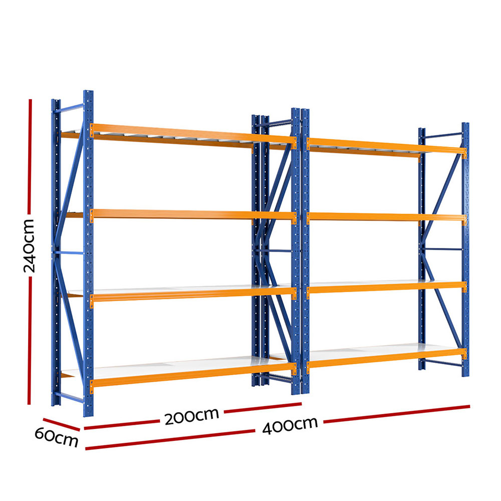 Giantz 4Mx2.4M Garage Shelving Warehouse Rack — image 2
