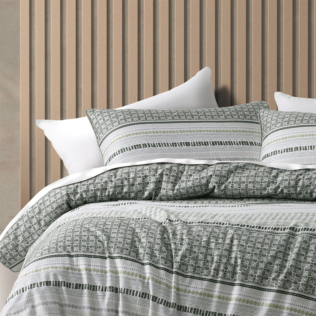 Bianca Drake Green Cotton Sateen Quilt Cover Set King — image 3