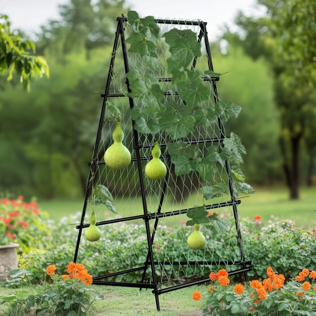 FIN Metal Garden Trellis Arch Climbing Plants Grow Support Frame with Ground Spikes โ image 2