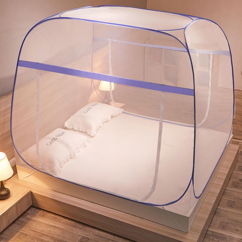 Pop Up Mosquito Net for Patio Bed Tent King Size Portable Mosquito Netting with Bottom Mesh Tent for Outside or Inside (Blue) — image 3