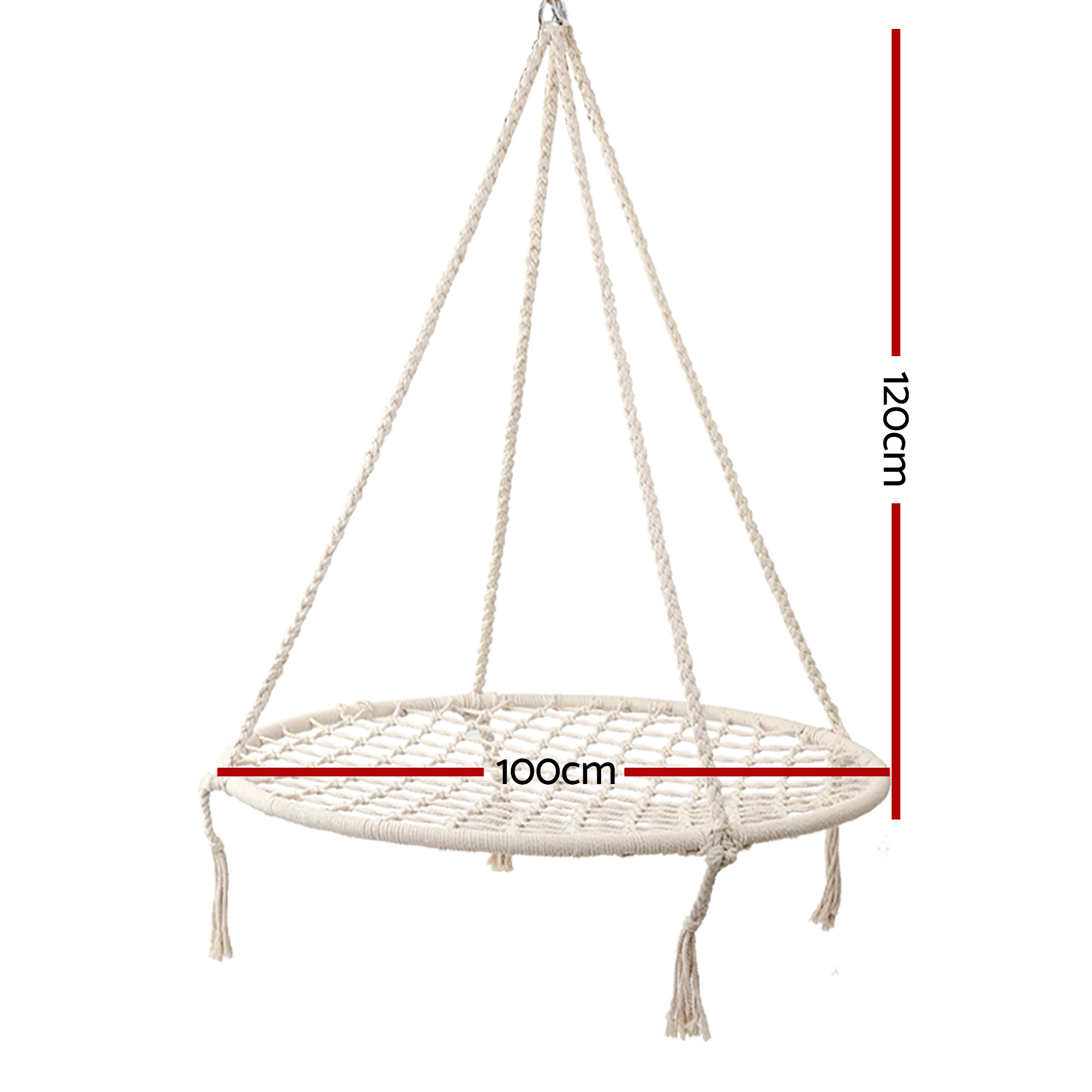 Gardeon Hammock Chair Outdoor Tree Swing Nest Web Hanging Seat 100cm โ image 2