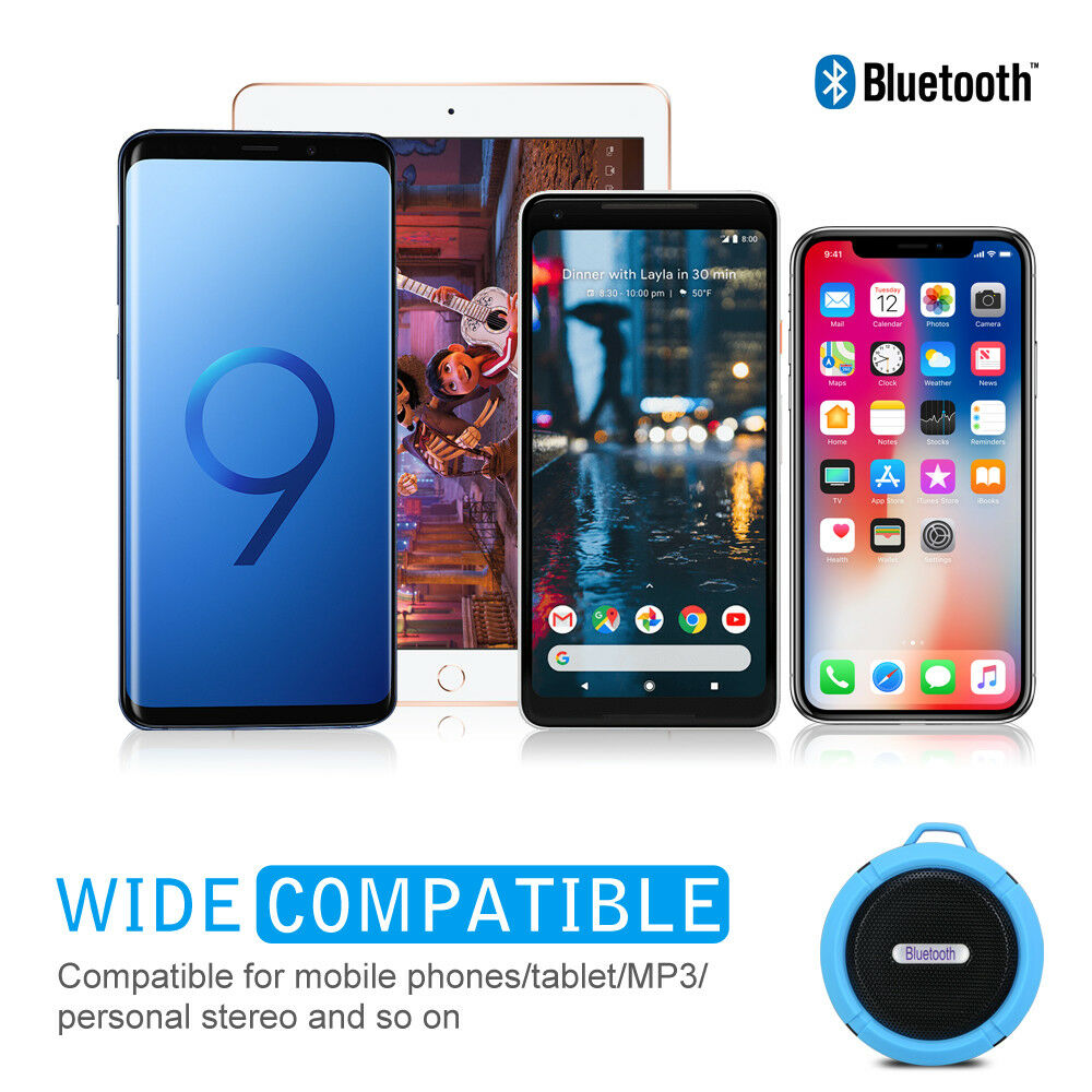 Portable Waterproof Wireless Mini Bluetooth Music Speaker (Blue) โ image 4