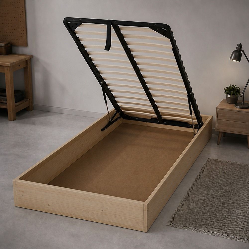 Gas Lift Bed Mechanism – King Single Bed Frame with Wooden Slats — image 2