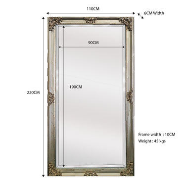 Deluxe French Provincial Ornate Mirror - Champagne - X large 210cm x 110cm โ image 2
