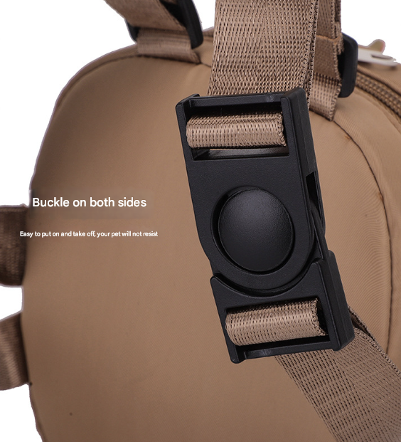 Brown Adorable Monster Pet Backpack Harness - Small Dog & Cat Treat Pouch with Poop Bag Dispenser — image 5
