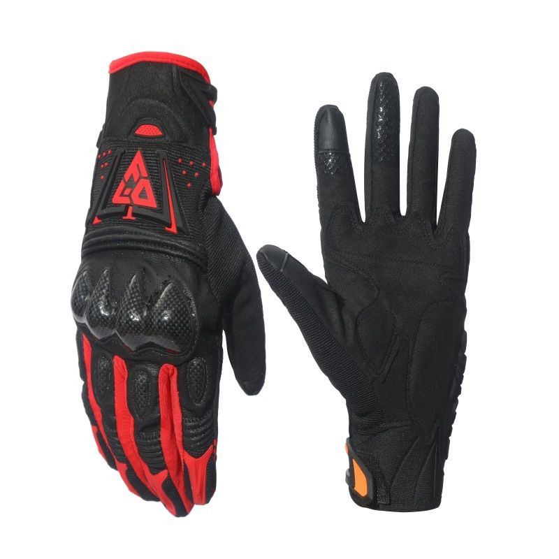 FISD Touchscreen Cycling Gloves Carbon Leather Off Road Fisdred M