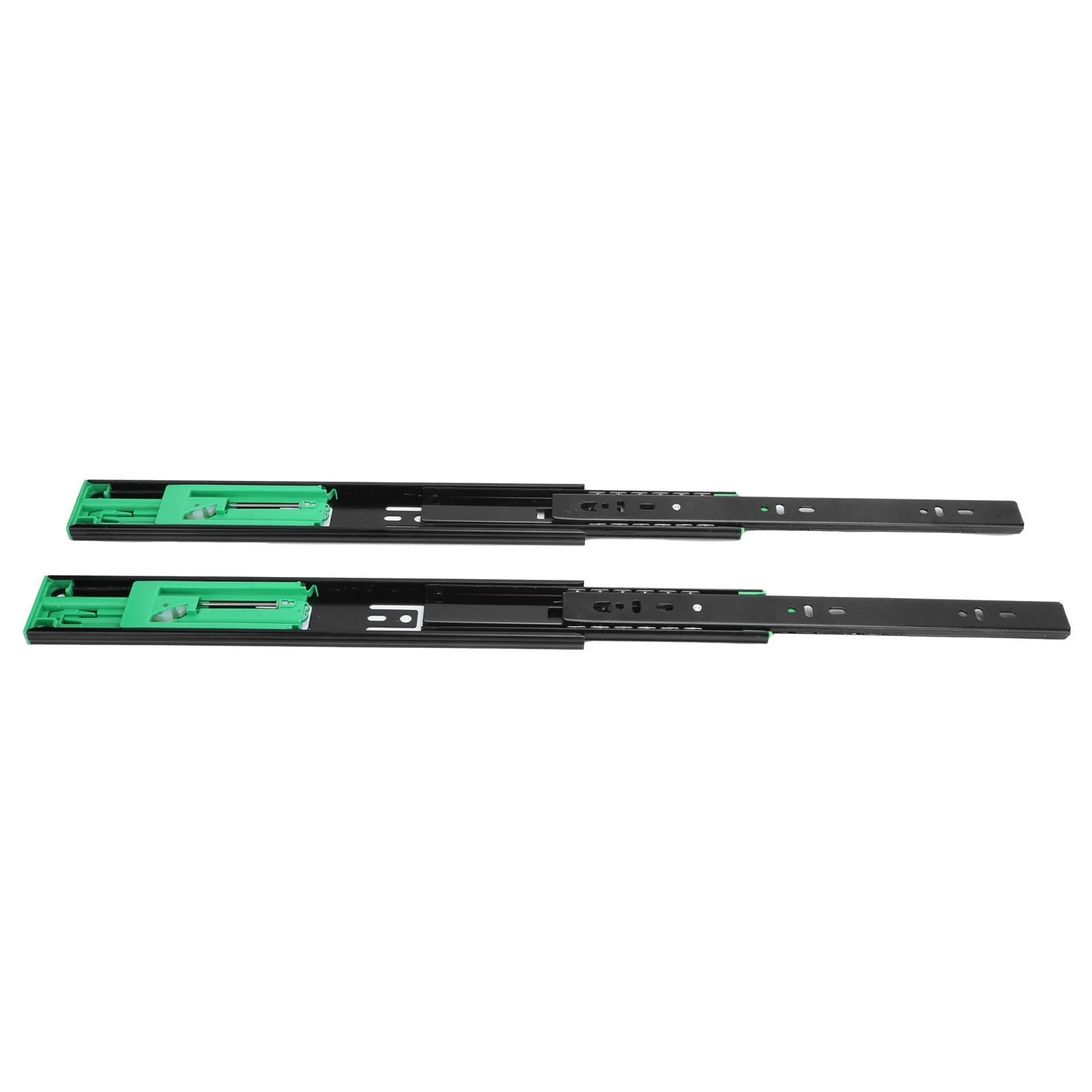 Drawer Slide Cold Rolled Steel 3-Section Damping Ball Bearing Track Rail Furniture Hardware — image 2