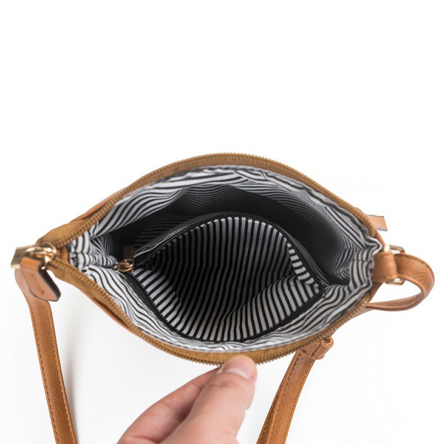 Small Crossbody Purses for Women Multi Pocket Travel Bag Over The Shoulder with Extra Long Strap - Beige Brown โ image 6