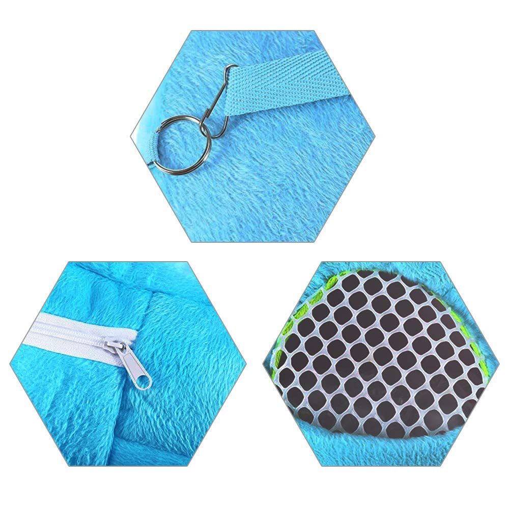 Pet Carrier Bag, Portable Outgoing Travel Handbags with Nylon Straps Small Pet Pouchfor Hamster Rat Hedgehog Rabbit (S, Blue) — image 5