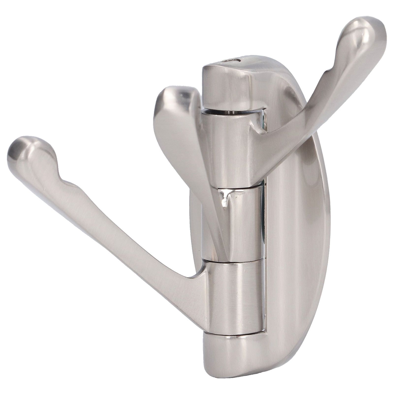 3 Clothes Hook Zinc Alloy Heavy Duty Coat Hook with Round Base for Bedroom Bathroom Closet — image 3