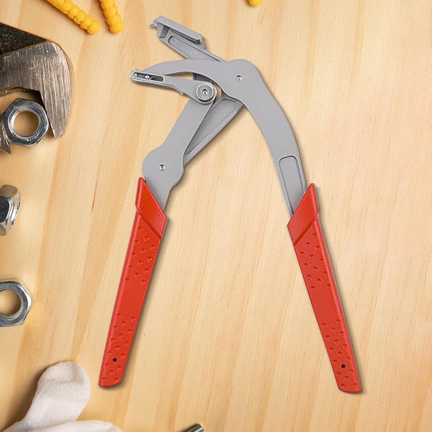 Car Clip Pliers, Efficient Multi-Functional Automotive Snap Pliers, Auto Trim Removal Tool, Spring-Loaded Fastener Rivet Remover for Door Panels, Trim Clips
