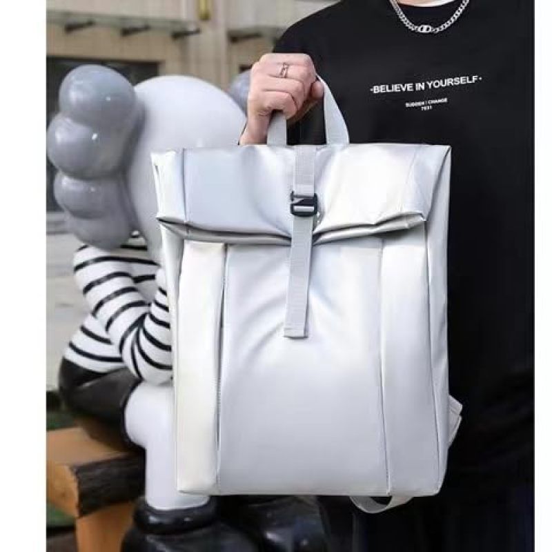 （silvery）oxford backpack, casual canvas backpack, handbag wallet, lightweight backpack, both shoulders bag — image 3