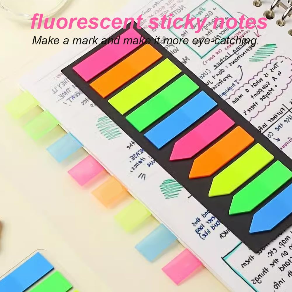 Sticky note labels, 200 sticky note labels, sticky note bookmarks in 2 shapes, mini file labels for marking pages and jotting down inspiration — image 6