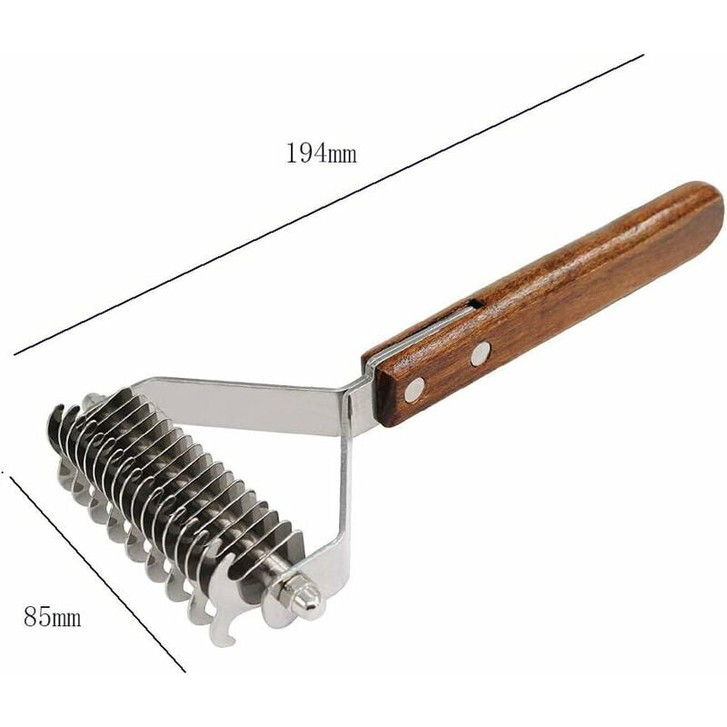 Dog Grooming Brush Coat King Undercoat Comb Dual 17+9 Teeth for Pet Hair Removal Dematting โ image 4