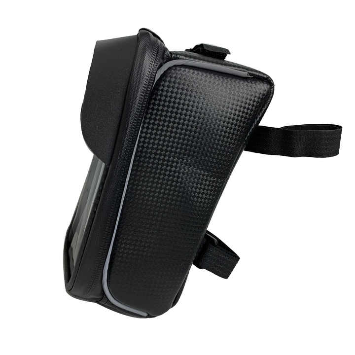 Waterproof Bicycle Phone Frame Bag with Sun Visor, TPU Touchscreen, and Storage Pockets for Road and Mountain Bikes โ image 2