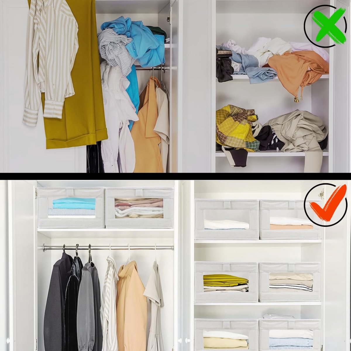 Storage Bins - Laundry Bins - Clothes Organizers - Closet Organizers and Storage Bins - for Clothes - Jeans - Toys - Books - Shelves - Cabinets - Wardrobes — image 2