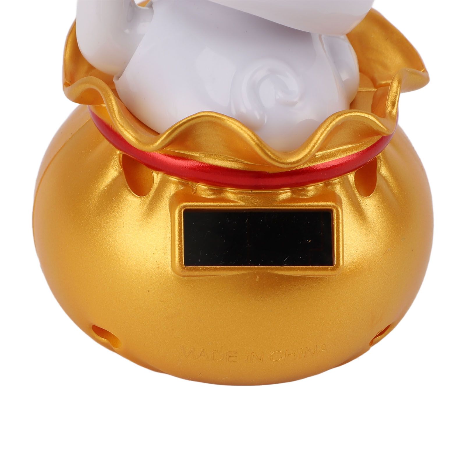 Solar Powered Lucky Cat Lucky Wealth Welcoming Cat Car Decor Desktop Cash Register Opening Decoration Big Eye Gold โ image 6