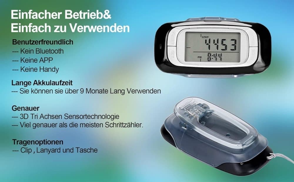 3D Sensor Pedometer, Multifunctional Step Counter for Daily Exercise and Health Tracking — image 6