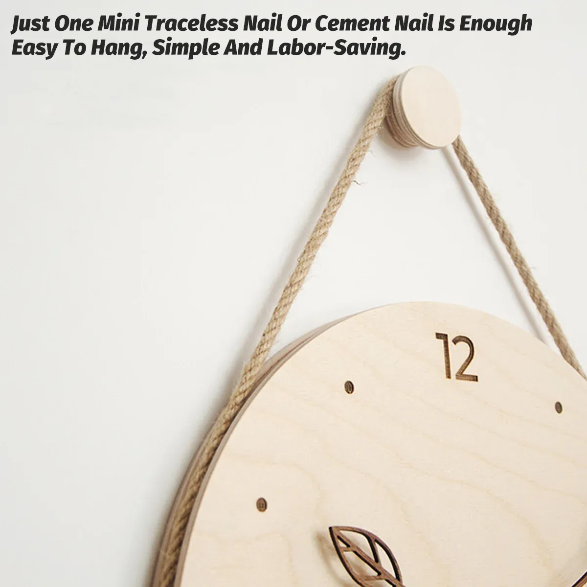 Creative Fashionable Log Wall Clock Natural Wood Colour Silent for Home Decor — image 6
