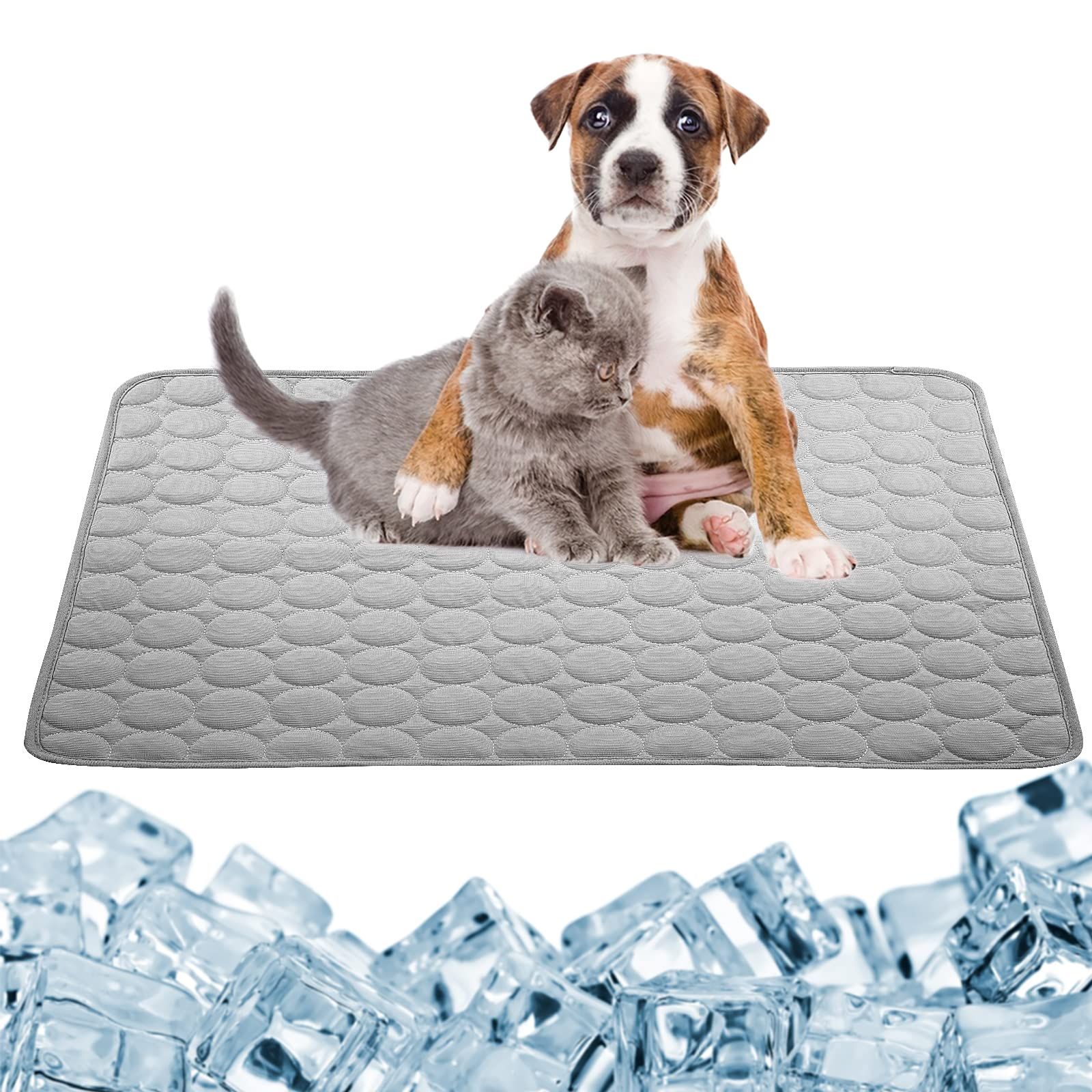 Dog Cooling Mat Large Cooling Pad Summer Pet Bed for Dogs Cats Kennel Pad Breathable Pet Self Cooling Blanket Dog Crate