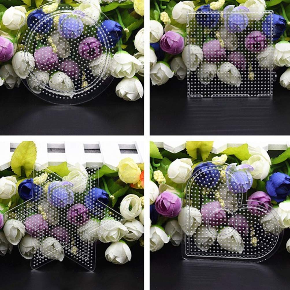 4 Pcs Bead Pegboard Fuse Beads for Kids Beads Pegboards Bead Board Template Fusion Beads Pegboards Beads Pegboard Mini — image 3