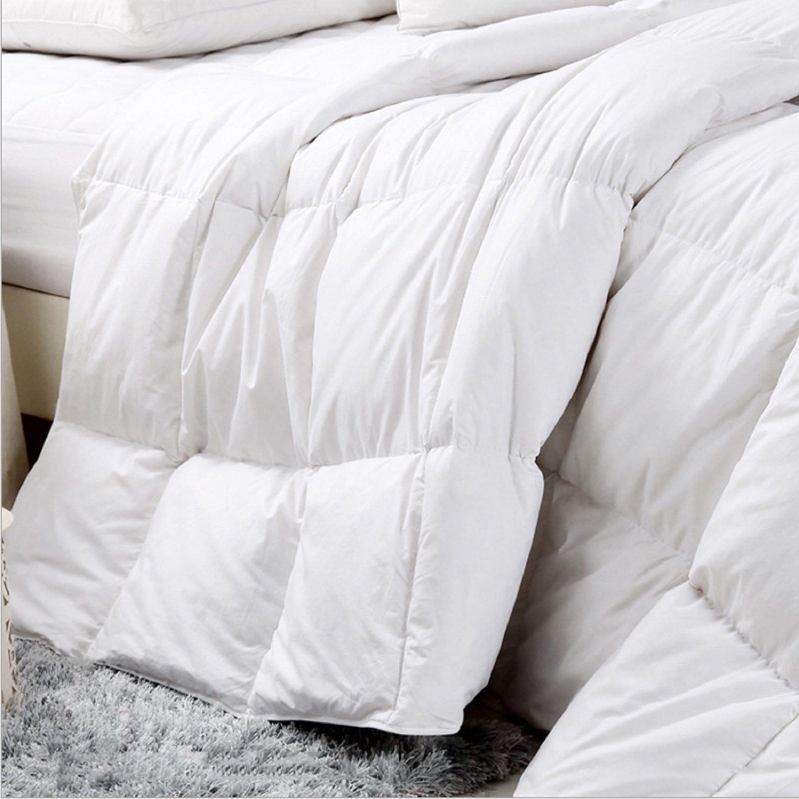 Royal Comfort 500GSM Plush Duck Feather Down Quilt Ultra Warm Soft - All Seasons - Double - White — image 2