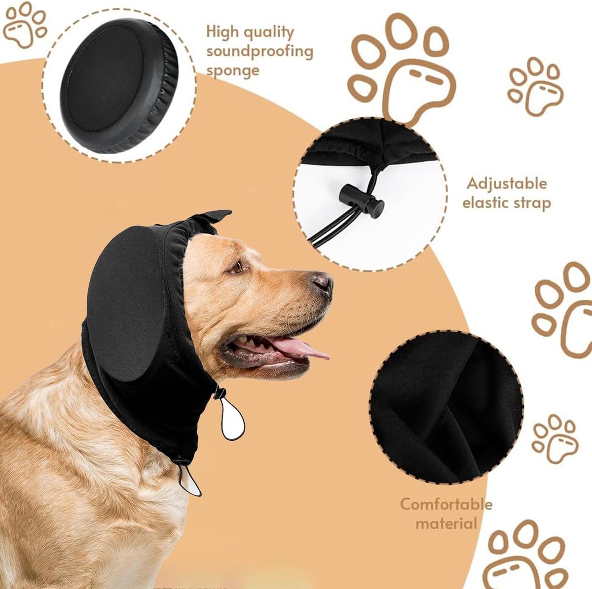 XL - Noise-Reducing Ear Protectors for Dogs - Dog Ear Protector - Ear Protector for Dogs - Dog Ear Protector - Hearing Protection for Pets - Pet Cone — image 4