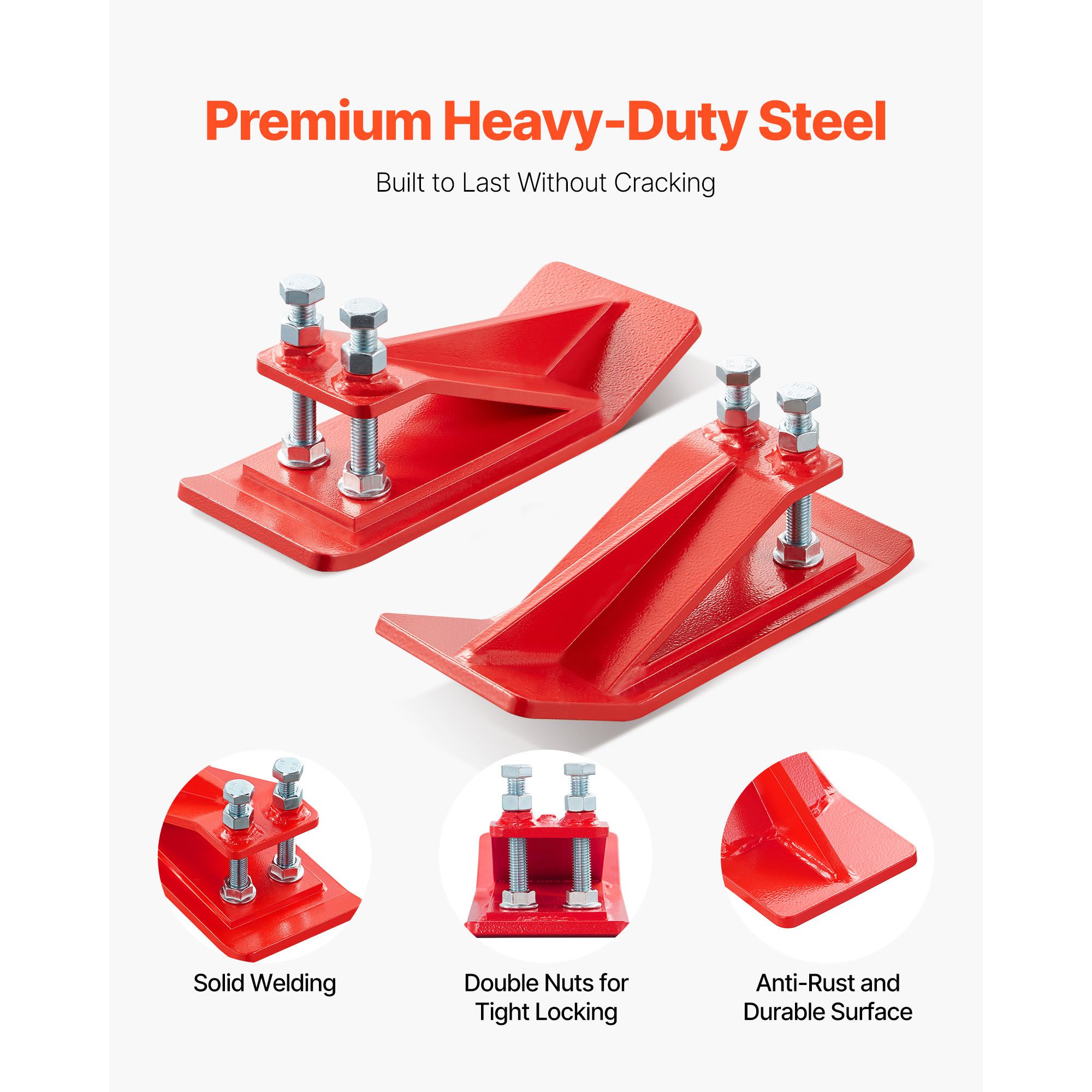 Tractor Bucket Protector, 2PCS Heavy Duty Steel Bucket Edge Protectors, Edge Tamer Anti-Skid Device with Double Hexagon Lock Nuts and Bolts, for Snow, Leave — image 3