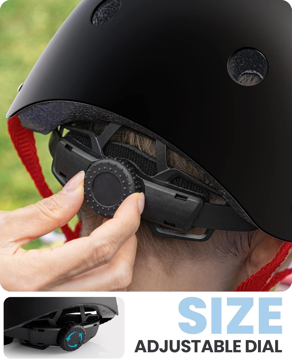 OutdoorMaster Youth & Kids Bike Helmet - Adjustable Multi-Sports Skateboard Helmet with Removable Liners for Balance Bike, Toddler Scooter, One Wheel — image 3