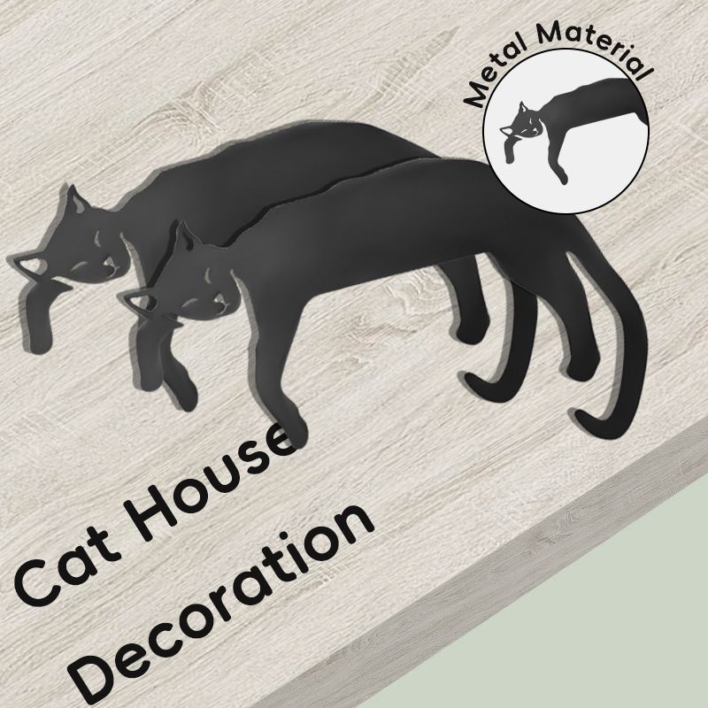 Door Corner Decoration Funny Black Cat Shape Simple Fashion Ornament Creative doorway decoration 1pcs — image 5