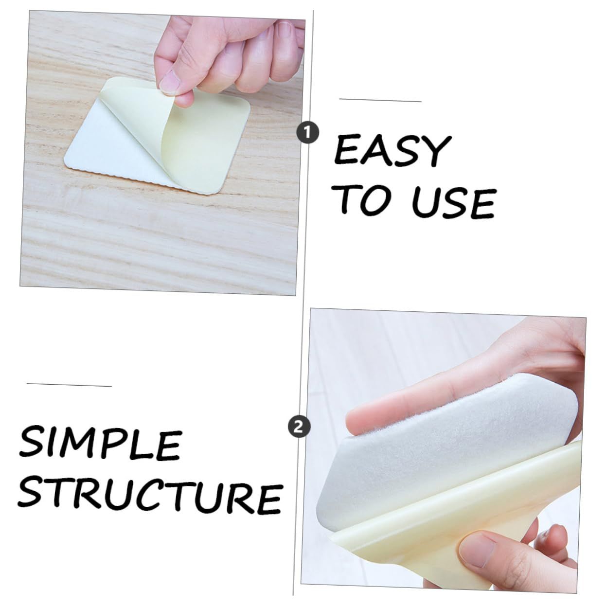 4pcs Carpet Anti-Slip Stickers Washable Area Rug Traceless Carpet Sticker Floor Stickers for Carpet Nonslip Rug Footprint White โ image 3