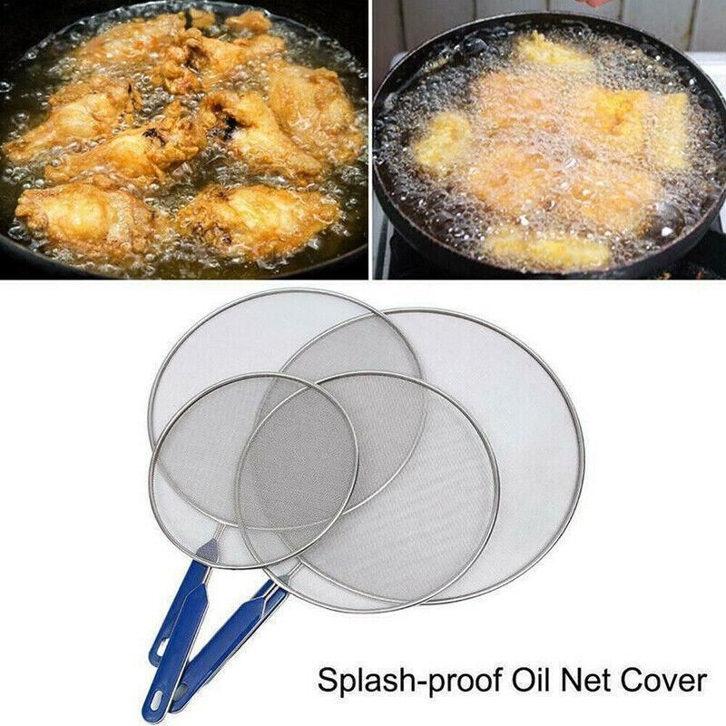 4Size Anti Splatter Guard Oil Net Splash Cover Pan Screen Kitchen Cooking Frying - 25CM โ image 5