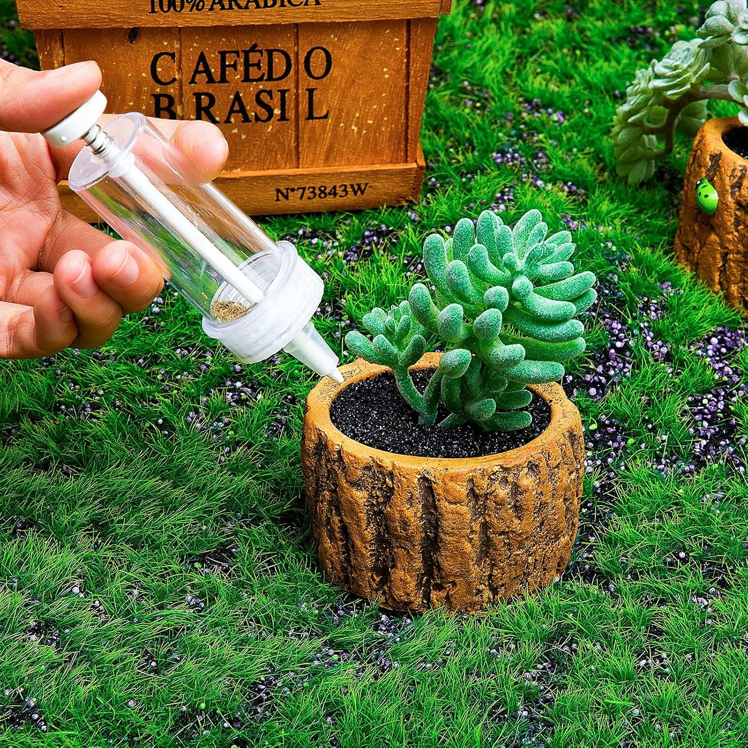 Mini Sowing Seed Dispenser Sower Seed Spreader Garden Planter Hand Seeder Tool Seed Manual Planter Garden Flower Plant Sower Planter Mini Hand Garden Seed — image 5