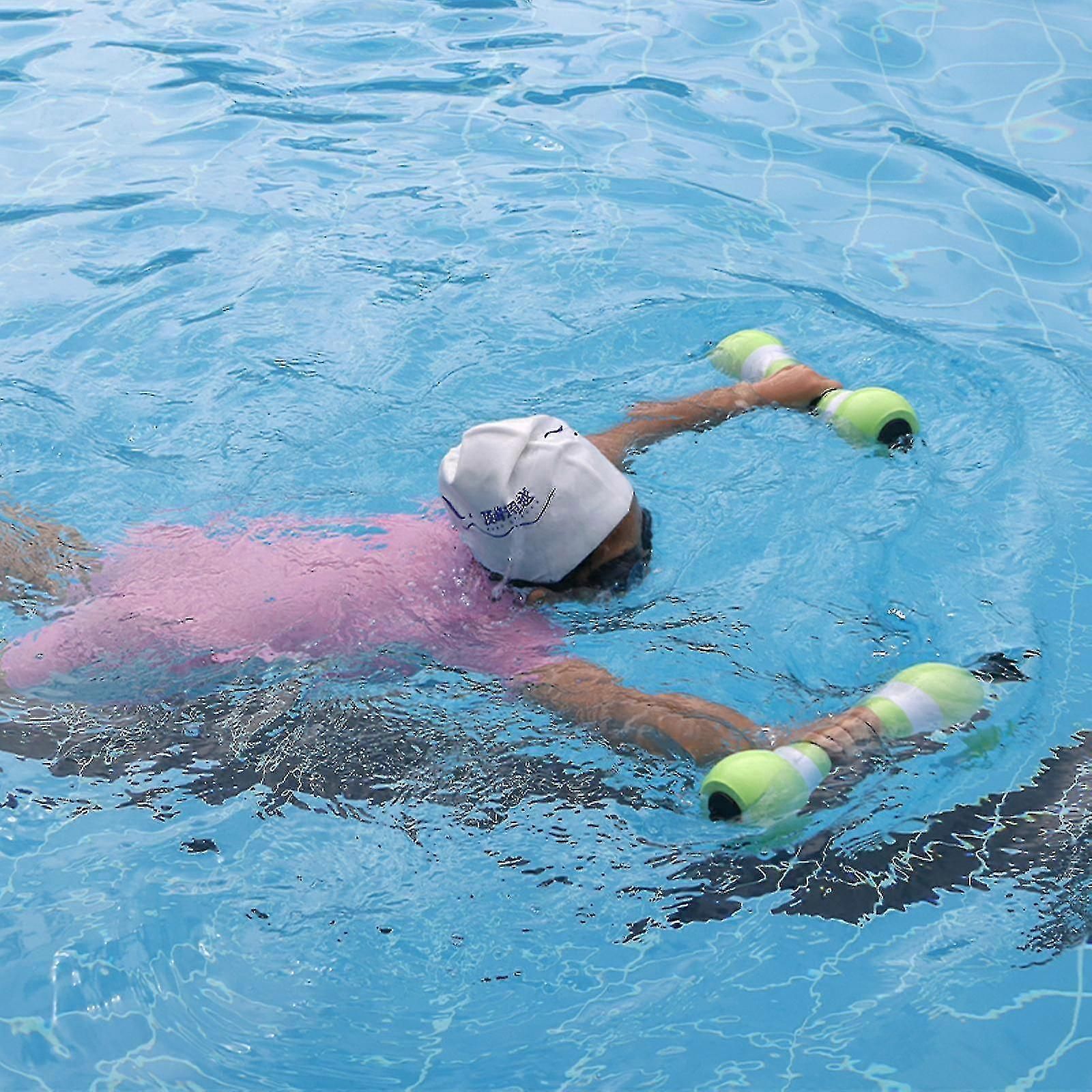 2PCS EVA Water Dumbbells Aquatic Exercise Foam Barbells for Water Aerobics Pool Resistance Fitness Training - Green โ image 5