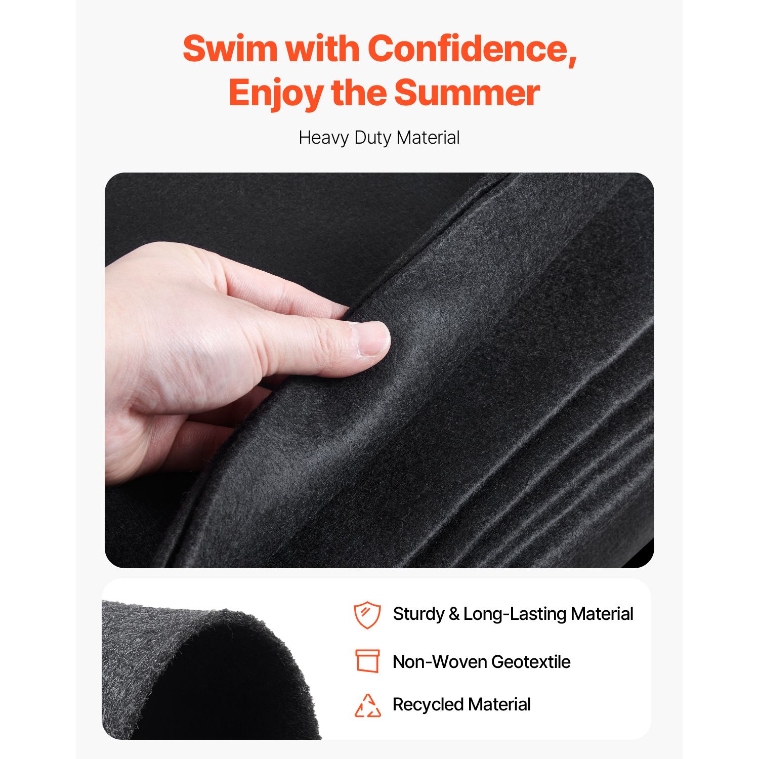 Oval Pool Liner Pad, 18 x 33 ft Pool Liner Pad for Above Ground Swimming Pools, Extra-Thick Pool Mat, Prevents Punctures, Recycled Geotextile Material โ image 3