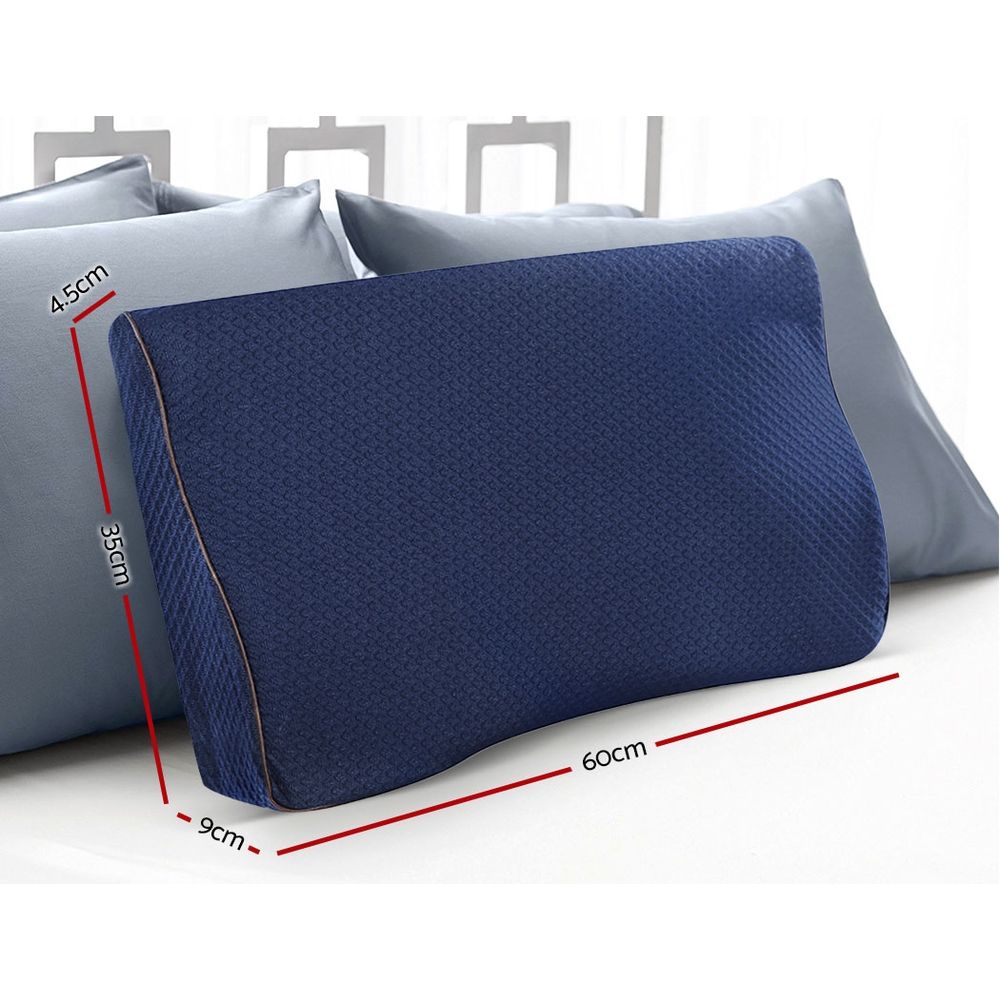 Butterfly Memory Foam Cervical Pillow, Ergonomic Neck Support Pillow, Navy โ image 2