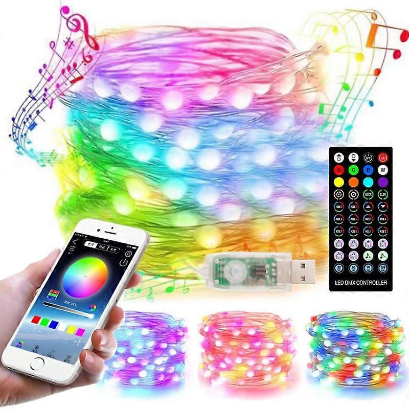 Christmas Tree LED String Lights, 10M Music Sync Bluetooth Remote Control