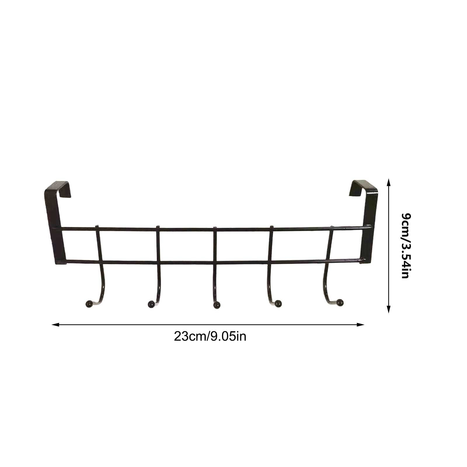3 Pieces Over The Door Hooks For Hanging, Over The Door Hanger, Over The Door Organizer, Over The Door Towel Rack For Bathroom With 5, Black — image 2