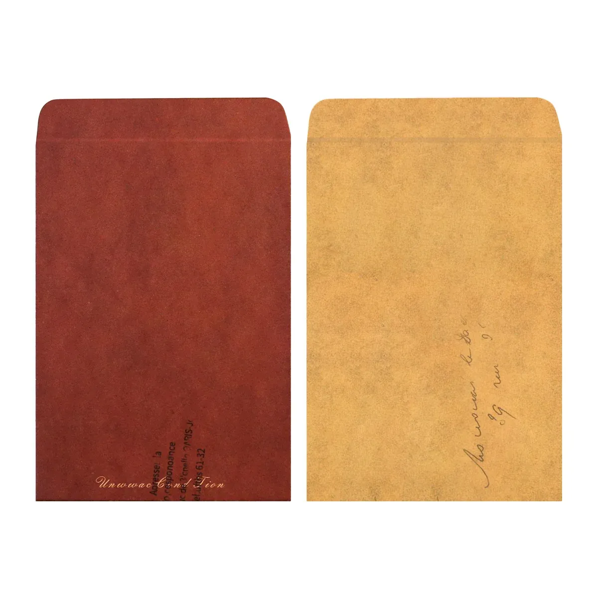 50PCS Vintage Kraft Paper Envelopes Self-Adhesive Durable for Invitations Use - Kraft — image 3