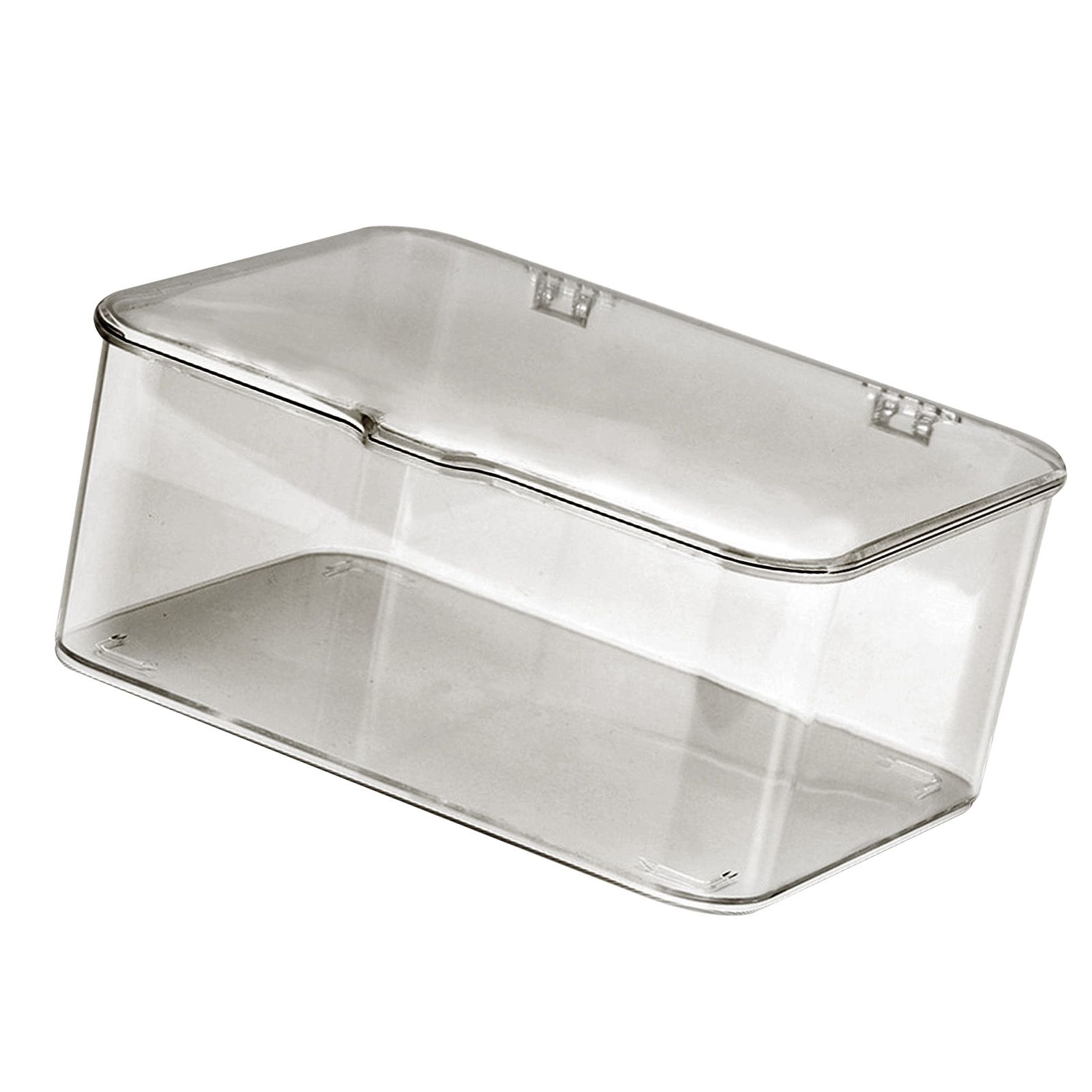 Desk Storage Box Plastic Large Capacity Dustproof Multi Functional Phone Case Storage Holder with Lid Light Gray โ image 3